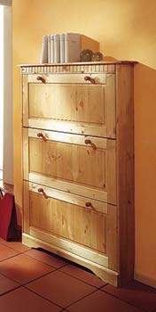 Danish Wide 3 Drawer Shoe Cabinet