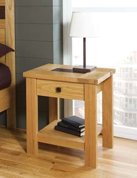 Danzer White Oak 1 Drawer Bedside Table