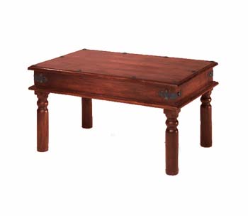 Delhi Indian Rivet Top Rectangular Coffee Table