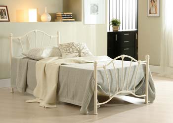 Eleanor Single Cream Metal Bedstead - FREE NEXT