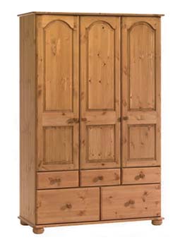 Furniture123 Elizabeth 3 Door 5 Drawer Wardrobe