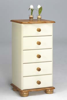 Elizabeth Cream 5 Drawer Narrow Chest