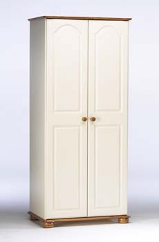 Furniture123 Elizabeth Cream and Pine Cream 2 Door Wardrobe