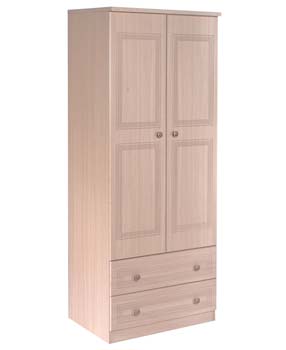 Eske 2 Door 2 Drawer Wardrobe in Light Oak