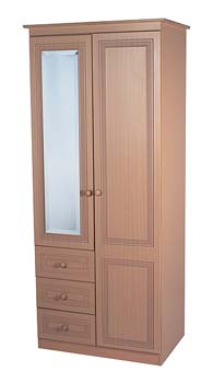 Furniture123 Eske 2 Door Combi Wardrobe in Beech