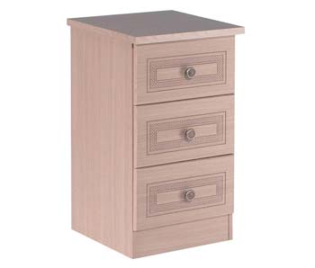 Furniture123 Eske Light Oak 3 Drawer Bedside Table