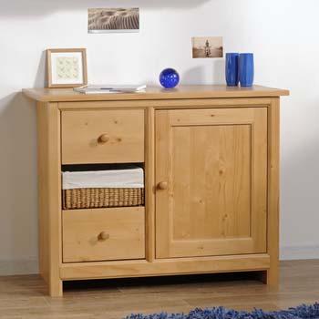 Essan Solid Pine 1 Door 2 Drawer Sideboard