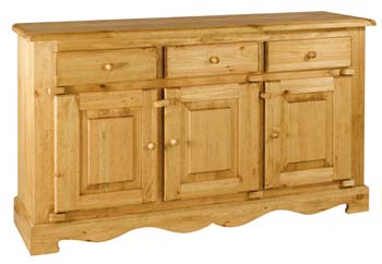 Farmer Solid Pine 3 Door 3 Drawer Sideboard