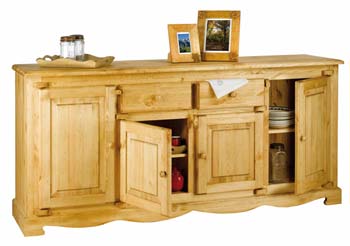 Farmer Solid Pine 4 Door 2 Drawer Sideboard