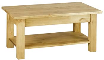 Furniture123 Farmer Solid Pine Coffee Table