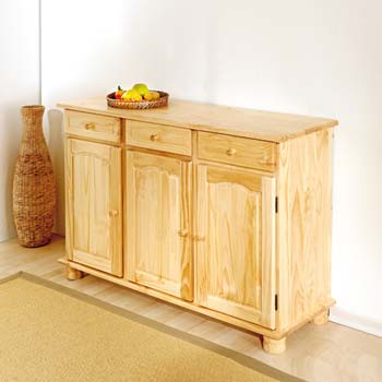 Fawn Pine 3 Door Sideboard