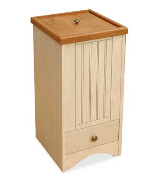 French Gardens Utility Storage Bin in Cherry and Pine 30014