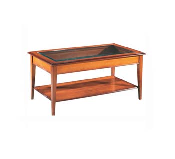 Georgian Reproduction Glass 1 Shelf Coffee Table