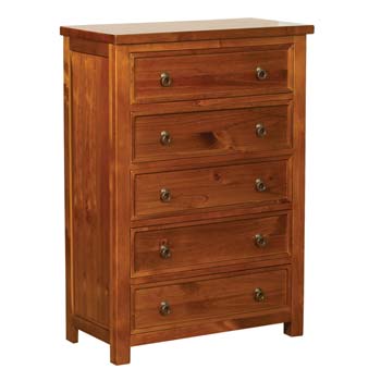 Furniture123 Haiben Pine 5 Drawer Chest