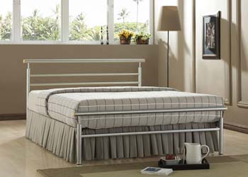 Furniture123 Hart Metal Bedstead in Silver