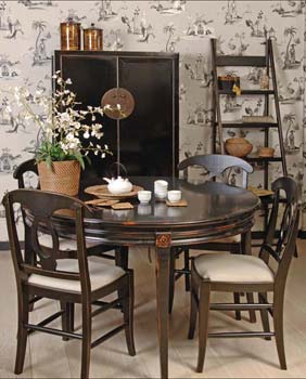 Furniture123 Haru Oriental Round Dining Set