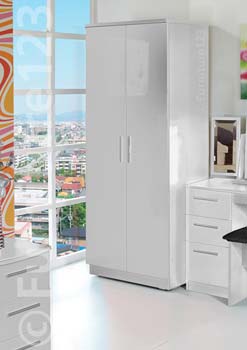 Furniture123 Hatherley High Gloss 2 Door Wardrobe in White