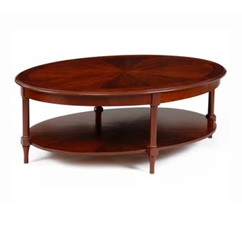 Highgate Oval 1 Shelf Coffee Table