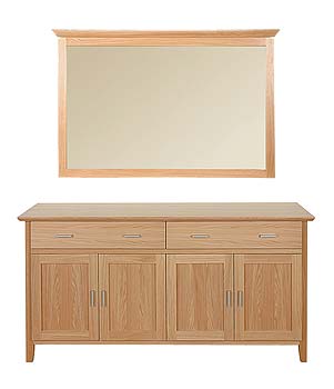 Furniture123 Horizon 4 Door Sideboard and Mirror