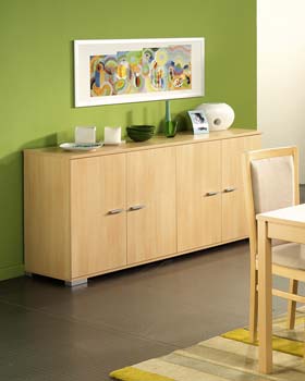 Furniture123 Hugo 4 Door Sideboard in Beech