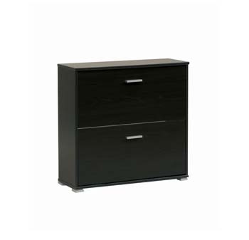 Inigo 2 Drawer Shoe Cabinet in Wenge