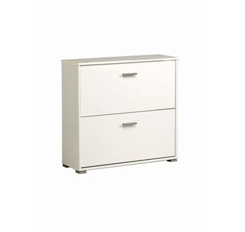 Inigo 2 Drawer Shoe Cabinet in White