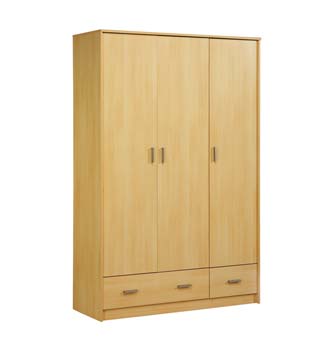 Furniture123 Inigo Triple Wardrobe in Light Beech