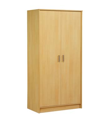 Furniture123 Initial Double Wardrobe in Light Beech