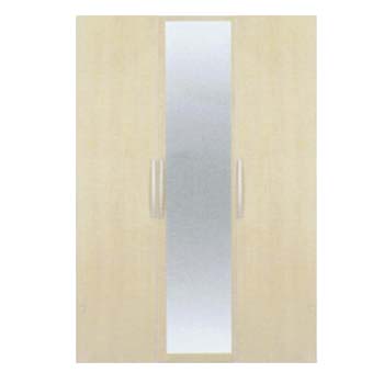 Furniture123 Jade 3 Door Mirrored Wardrobe in Birch