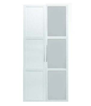 Jay 2 Door Panelled Wardrobe in White and Metal