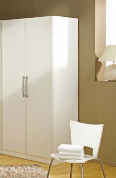 Jay 2 Door Wardrobe in White