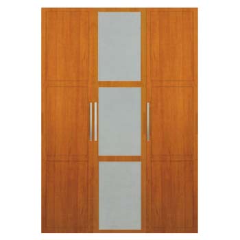 Furniture123 Jay 3 Door Panelled Wardrobe in Amarena Cherry