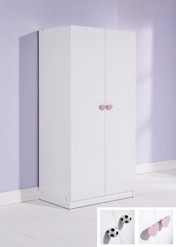 Jersey Kids 2 Door Wardrobe with Heart and