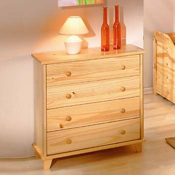 Furniture123 Jessen Solid Pine 4 Drawer Chest