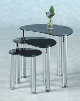 Furniture123 Kari Nest Of Tables in Black