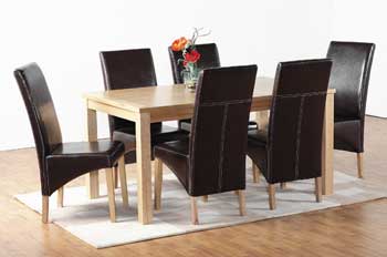 Kensington Dining Set in Brown - FREE NEXT DAY