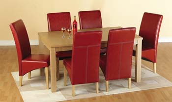 Kensington Dining Set in Red - FREE NEXT DAY