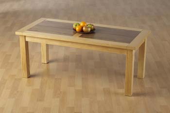 Kingston Oak and Walnut Rectangular Coffee Table