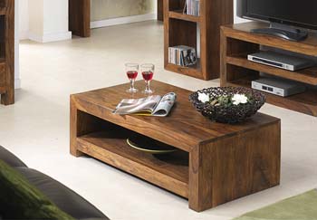 Laguna Sheesham 1 Shelf Coffee Table