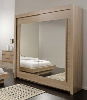 Lilka Sliding 2 Door Mirrored Wardrobe