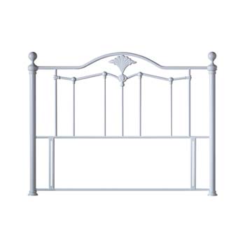 Furniture123 Lima Metal Headboard in White