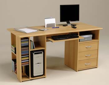 Furniture123 Loretta Computer Desk in Beech