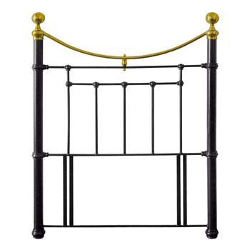 Lulworth Single Metal Headboard in Black