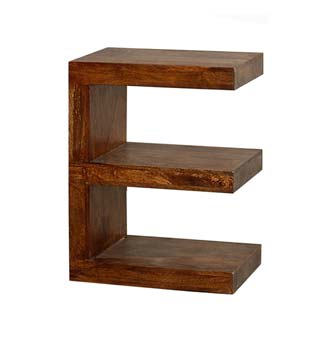 Furniture123 Malaya Mango E Shaped Bookcase - FREE NEXT DAY