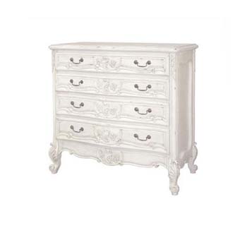 Manoir White 4 Drawer Chest