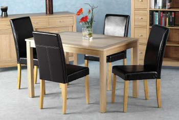 Marcel Ash Dining Set in Brown