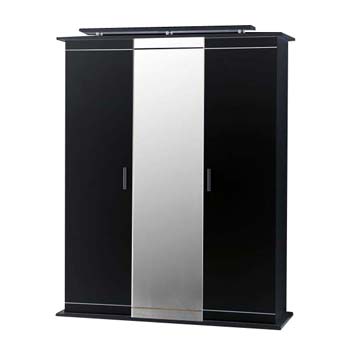 Marina Black 3 Door Wardrobe