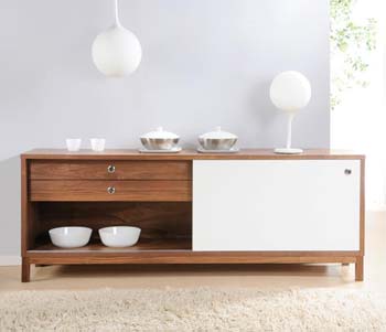 Furniture123 Marlo Solid Walnut 2 Door Sideboard