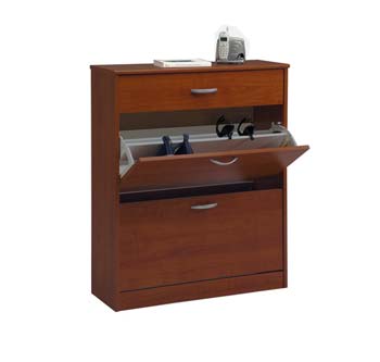 Furniture123 Mat Shoe Cabinet in Wild Cherry