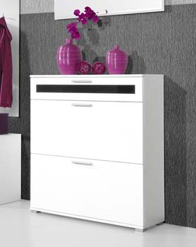 Mataro Shoe Cabinet in White